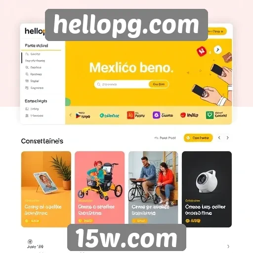Interface do usuário do hellopg.com é intuitiva